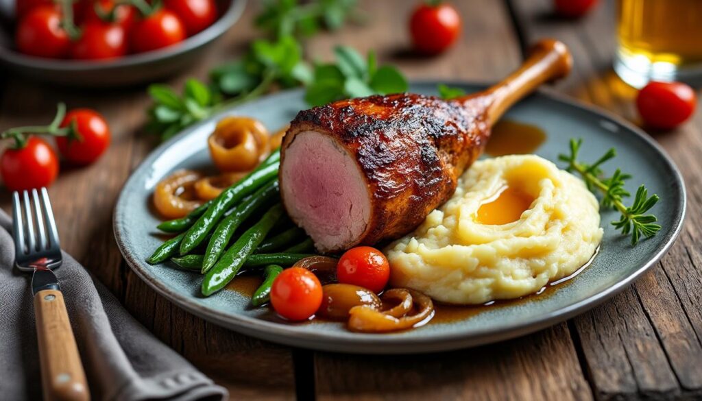 découvrez des idées simples et savoureuses pour accompagner votre cuisse de canard confit, alliant tradition et créativité pour un repas réussi.