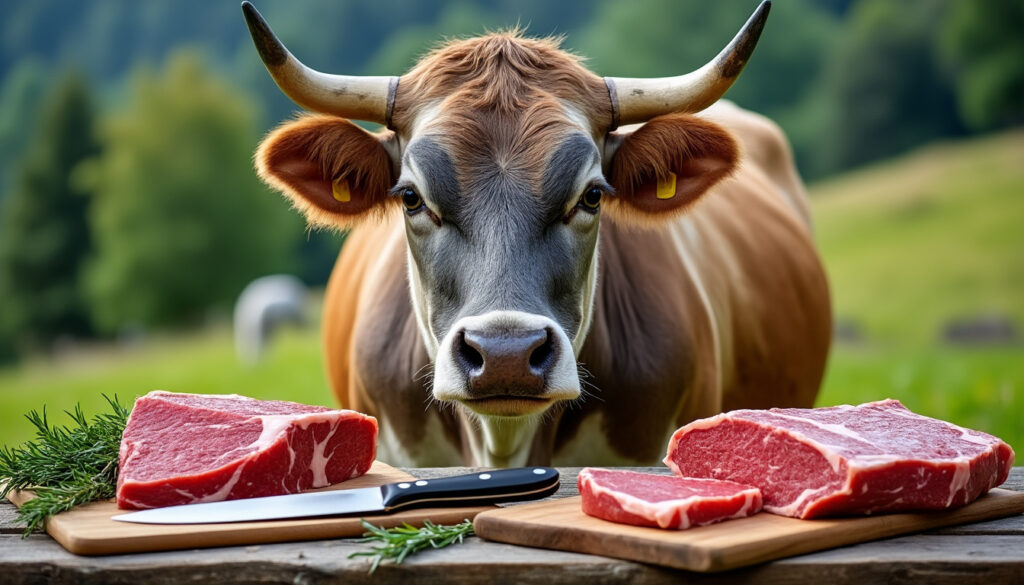 découvrez l'origine, les caractéristiques uniques et les utilisations culinaires de la vache grison, une race d'exception appréciée pour sa viande savoureuse et son patrimoine agricole.