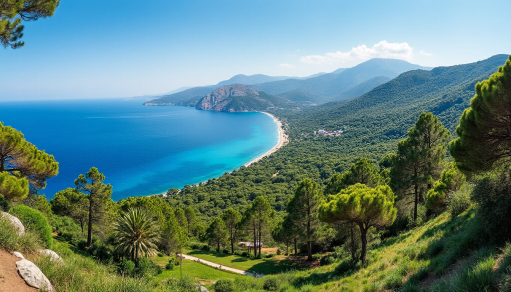 découvrez le belvédère du mugel et profitez d’une vue panoramique sur le parc, les jardins et la mer méditerranée.