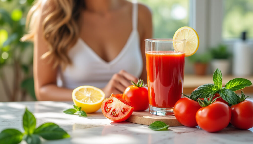découvrez les bienfaits du jus de tomate : ses nutriments et antioxydants contribuent à soutenir la santé, l’éclat de la peau et le cœur.